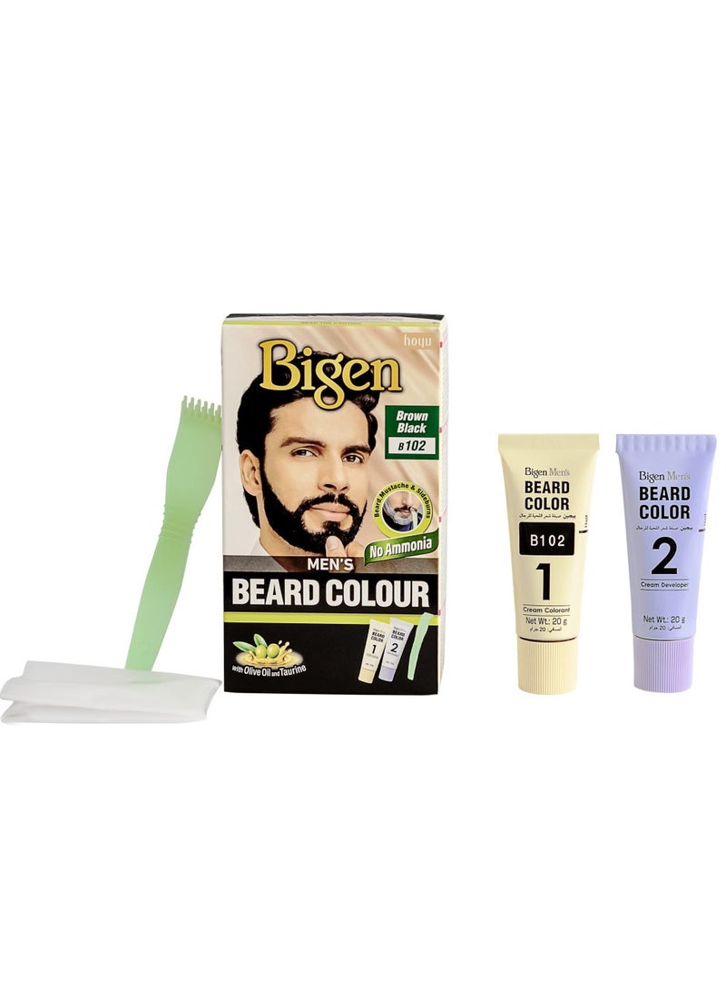 Bigen Men's Beard Colour No Ammonia Formula with Aloe Extract & Olive Oil - 104 Natural Brown - Image 3