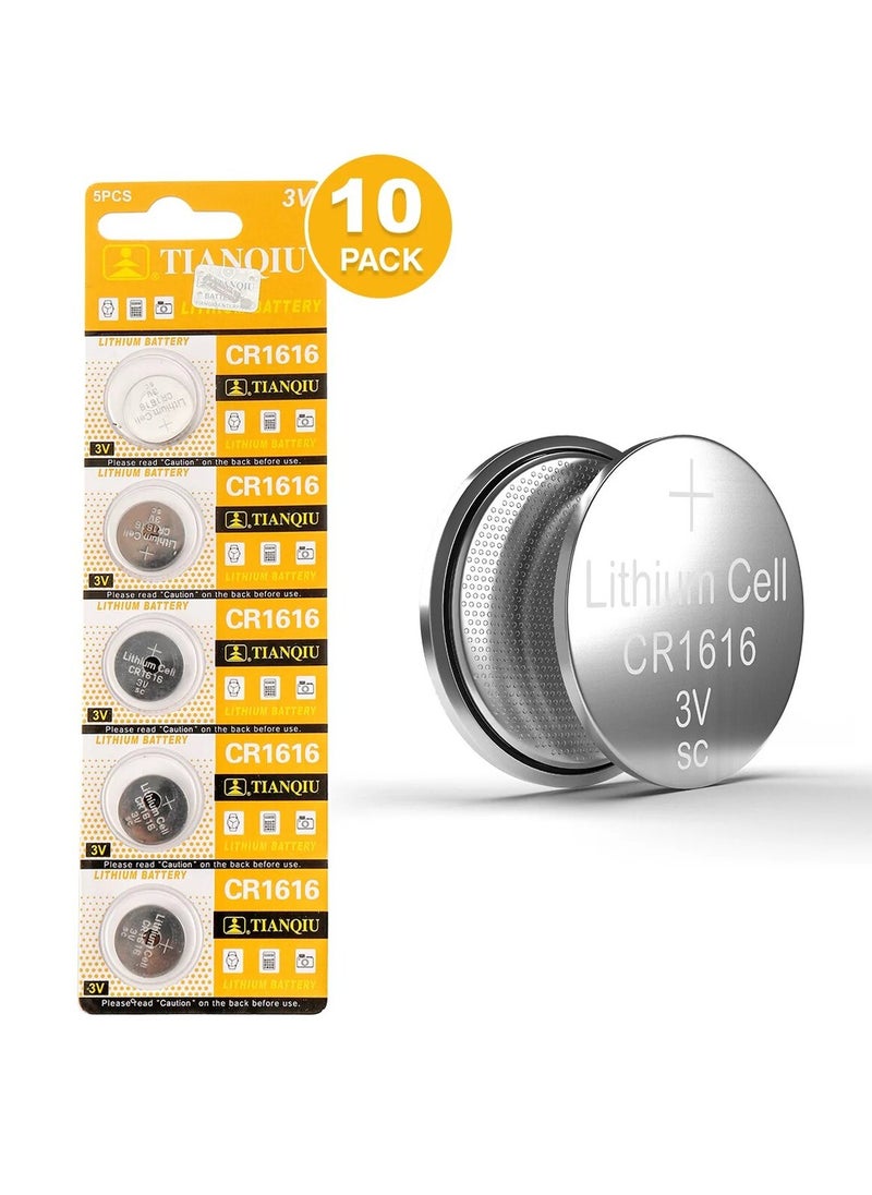 TIANQIU 10-Pieces Tianqiu CR1616 Lithium 3V Batteries  - Image 1