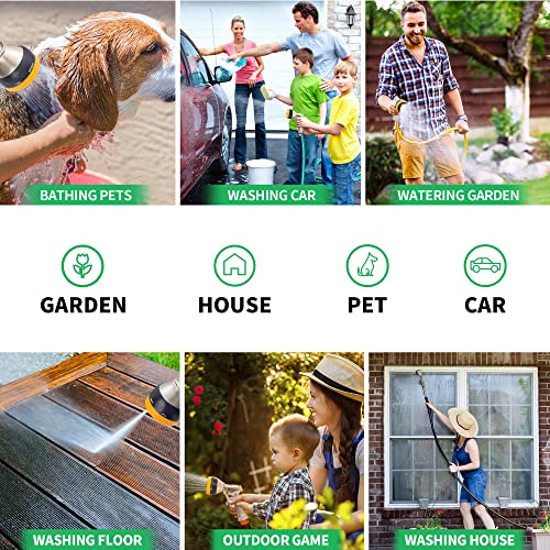 AUTOMAN Garden Nozzle Sprayer, High Pressure Spray Nozzle, 100% Metal Water Hose Nozzle, 7 Patterns Watering Nozzle, Heavy Duty Sprayer Garden Nozzle for Watering Plants & Lawns, Washing Cars & Pets - Image 5