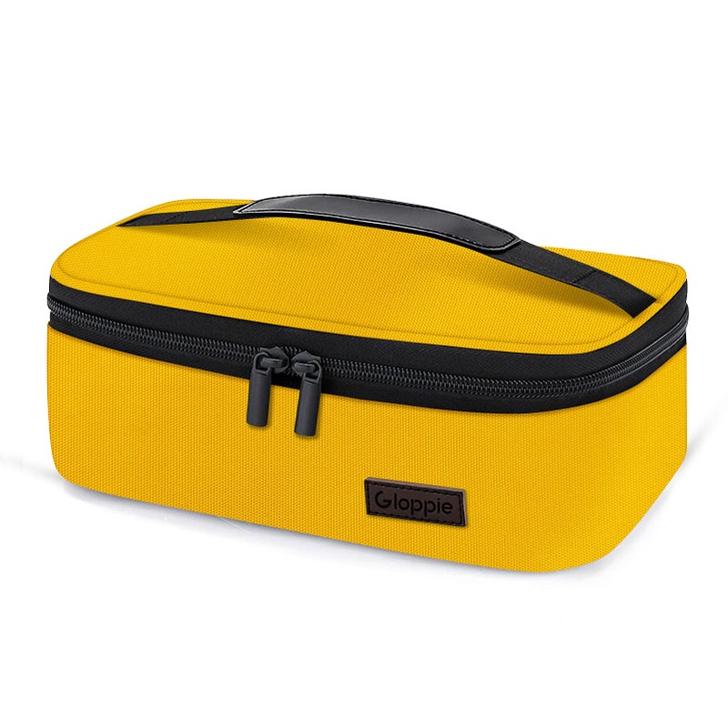 Gloppie Mini Lunch Box Small Kids Lunch Bag Compact LunchBox Bag CPC Certified ChildSafe Materials Insulated LunchBag Reusable Sandwich Containers Snack Box Yellow