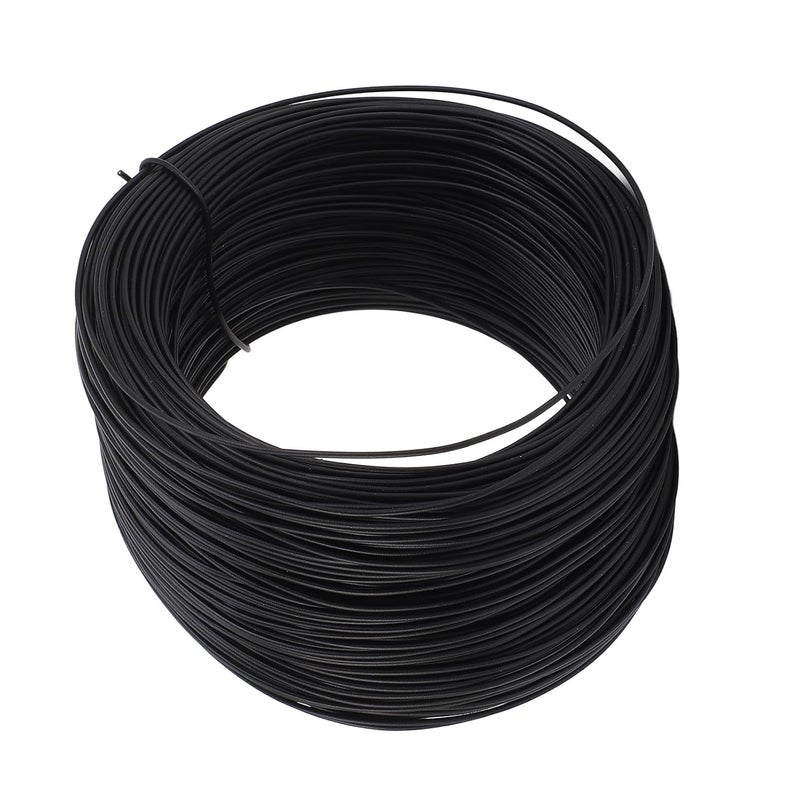 Electro Galvanized Iron Wire PVC Coated Sturdy Flexible Bendable Metal Wire for Secure Tying and Bundling in Telecom Crafting Hobby Projects Galvanized Iron 0.55mm 85m (Black) - Image 5