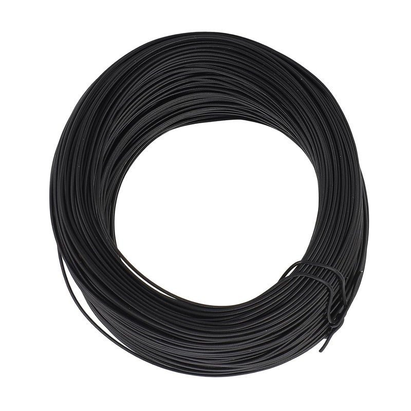 Electro Galvanized Iron Wire PVC Coated Sturdy Flexible Bendable Metal Wire for Secure Tying and Bundling in Telecom Crafting Hobby Projects Galvanized Iron 0.55mm 85m (Black) - Image 3