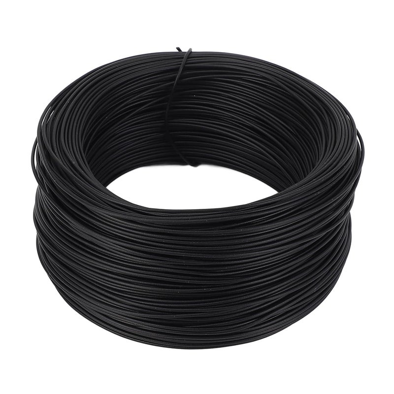 Electro Galvanized Iron Wire PVC Coated Sturdy Flexible Bendable Metal Wire for Secure Tying and Bundling in Telecom Crafting Hobby Projects Galvanized Iron 0.55mm 85m (Black) - Image 1