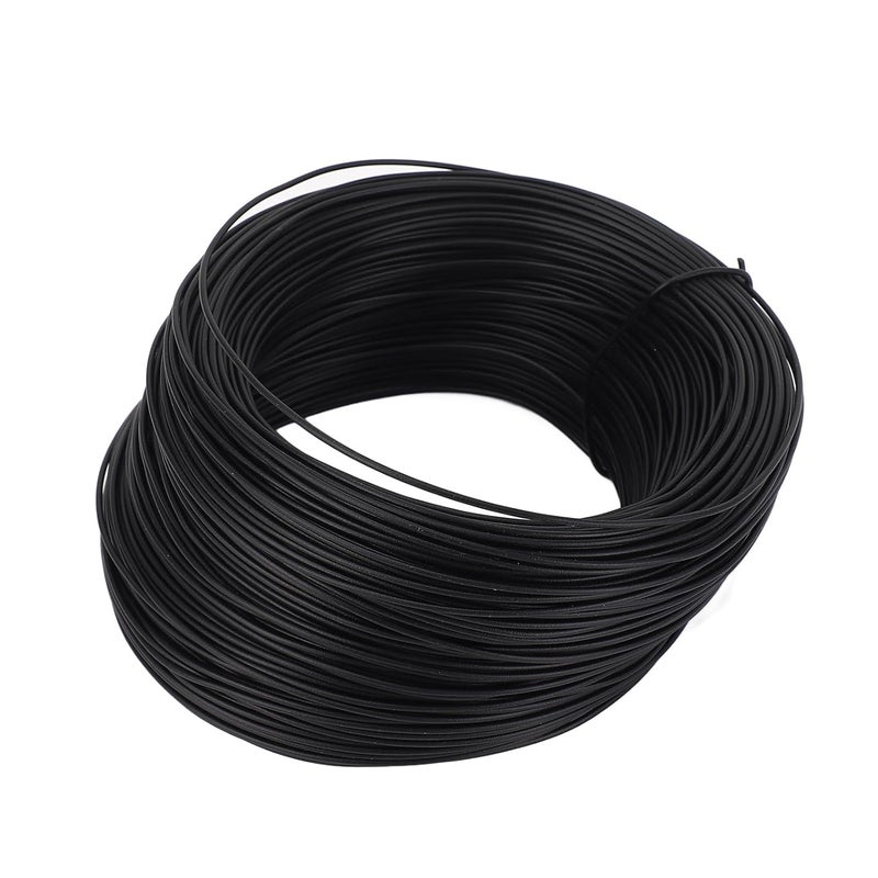 Electro Galvanized Iron Wire PVC Coated Sturdy Flexible Bendable Metal Wire for Secure Tying and Bundling in Telecom Crafting Hobby Projects Galvanized Iron 0.55mm 85m (Black) - Image 2