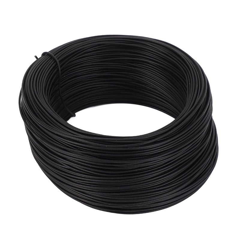 Electro Galvanized Iron Wire PVC Coated Sturdy Flexible Bendable Metal Wire for Secure Tying and Bundling in Telecom Crafting Hobby Projects Galvanized Iron 0.55mm 85m (Black) - Image 4