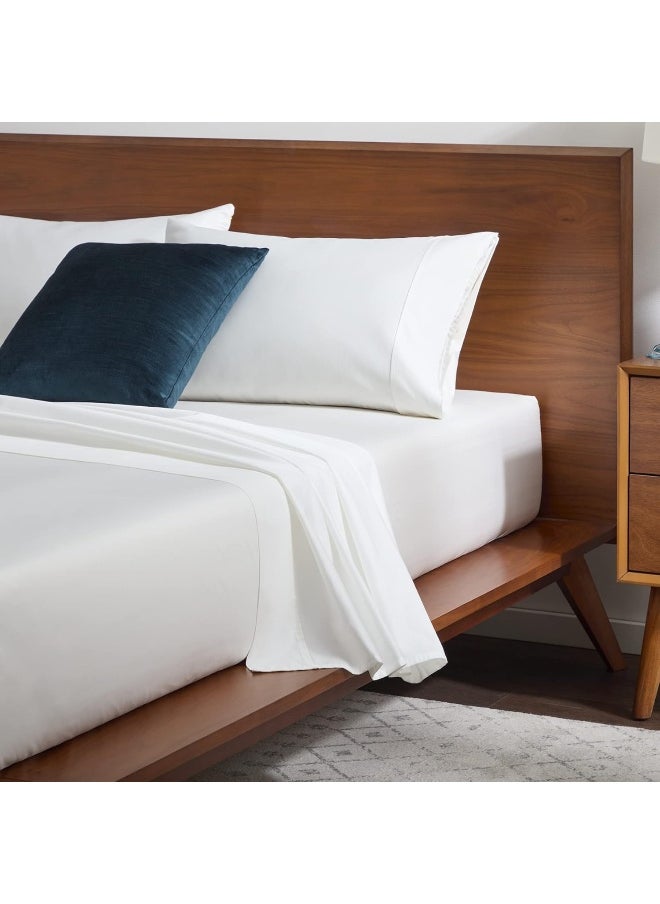 LUCID Lucid 600 TC Cotton Rich Sheet Set -14 Inch Deep Pockets - Breathable Sheet Set  - Image 5