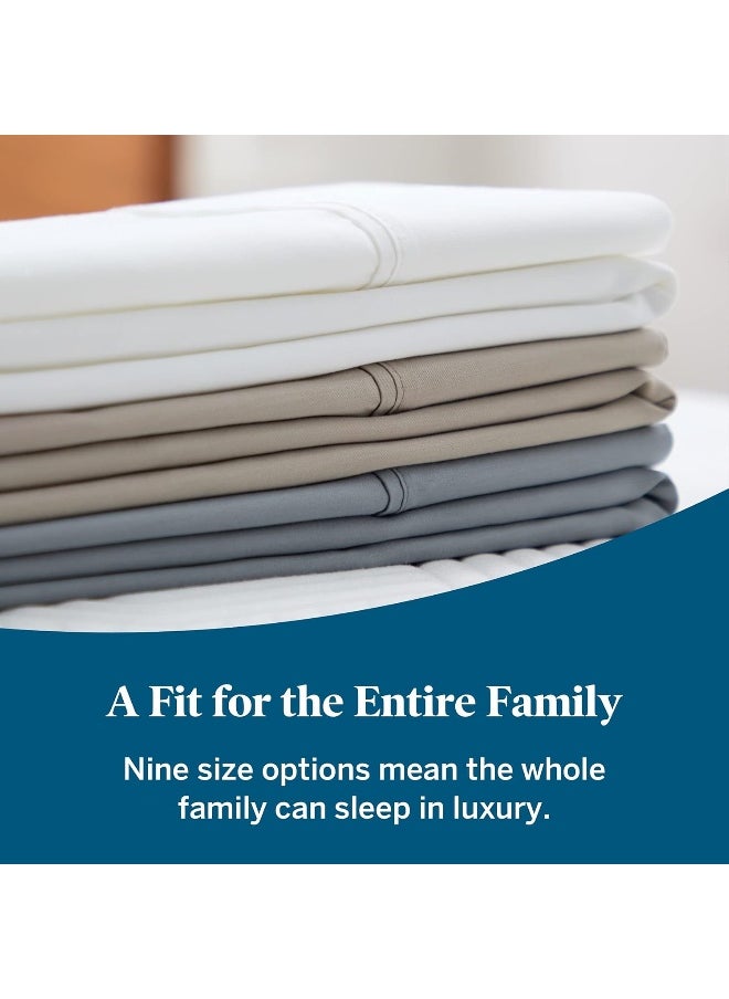 LUCID Lucid 600 TC Cotton Rich Sheet Set -14 Inch Deep Pockets - Breathable Sheet Set  - Image 3