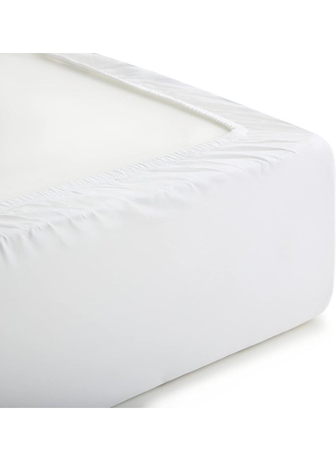 LUCID Lucid 600 TC Cotton Rich Sheet Set -14 Inch Deep Pockets - Breathable Sheet Set  - Image 4