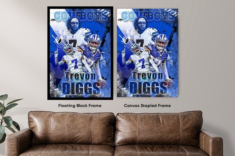 TNESSENTIAL Trevon Diggs Poster Dallas Cowboys Framed Canvas Print Football Wall Art Print NFL Artwork Home Decor D108 Birthday Gift - Image 5
