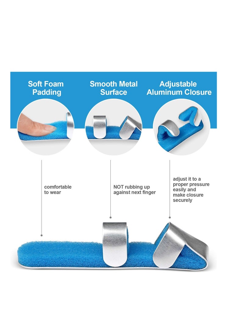 SYOSI Finger Splint, Set of 3 Sizes Broken Thumb & Finger Brace Support, Metal Stabilizer for Fractures, Strains, Sprains & Arthritis Pain Relief Adults & Children  - Image 2