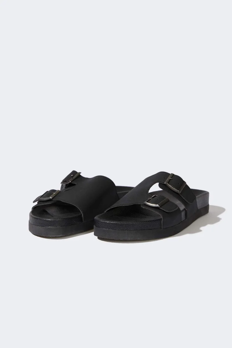 DeFacto Boy Flat Sole Faux Leather Slippers
