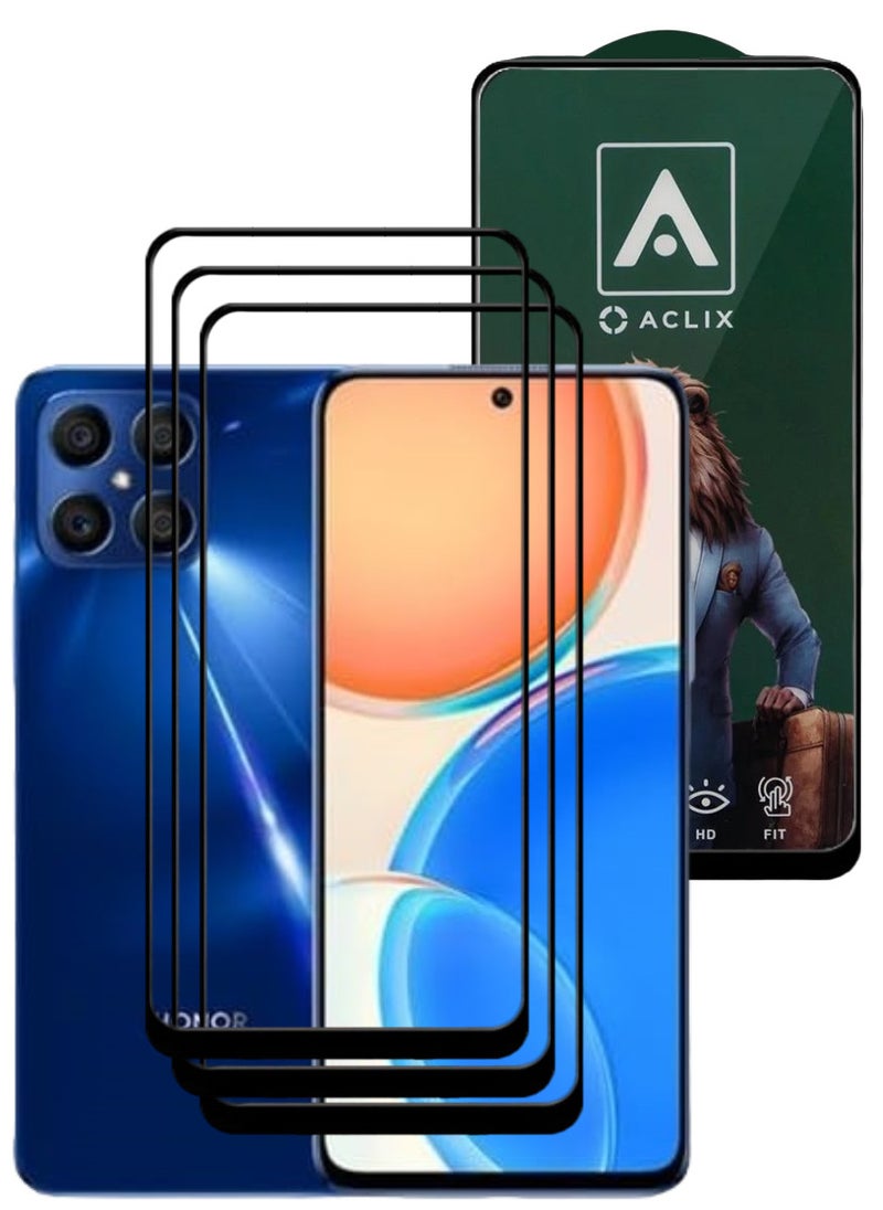 ACLIX 3 Pieces Antistatic ESD Dustproof Premium Quality High Definition Tempered Glass Screen Protector Designed For Honor X8 - Image 1