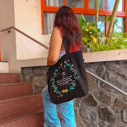 EcoRight Eco Right Large Canvas Tote Bag for Women, Tote Handbags for Women with Zipper & Inner Pocket for College, Shopping, Office - Image 2