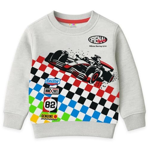 Kuchipoo Boys Regular Fit Winterwear Sweatshirt (KUC-SWT-381, 3-4 Years, Multi-Colored) - Image 1