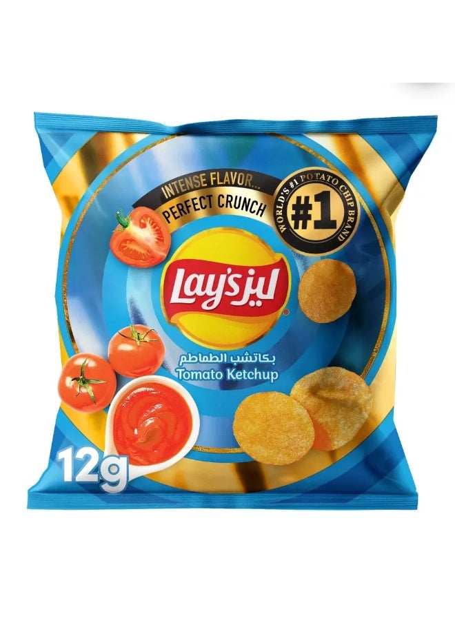 Lay's Lays Intense Tomato Ketchup Flavored Potato Chips- 12gms