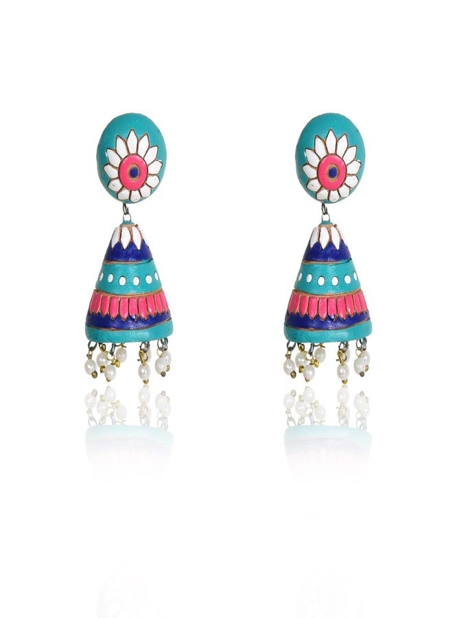 RAI COLLECTION مجموعة راي كوليكشن، أقراط تيراكوتا/جومكا، ثلاث قطع للنساء - Image 4