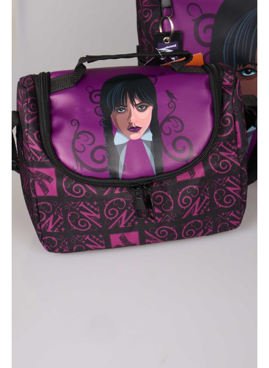 Wednesday - New Season Licensed School Bag, Pen Bag and Lunch Box School Set - Image 1
