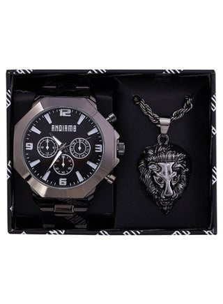 Men's Analog Black Case Black Metal Strap Set Watch - pzsku/Z96F56C0E736386E06AC6Z/45/1746444184/9aff3f5c-e7e4-405a-9022-ec1555c004df