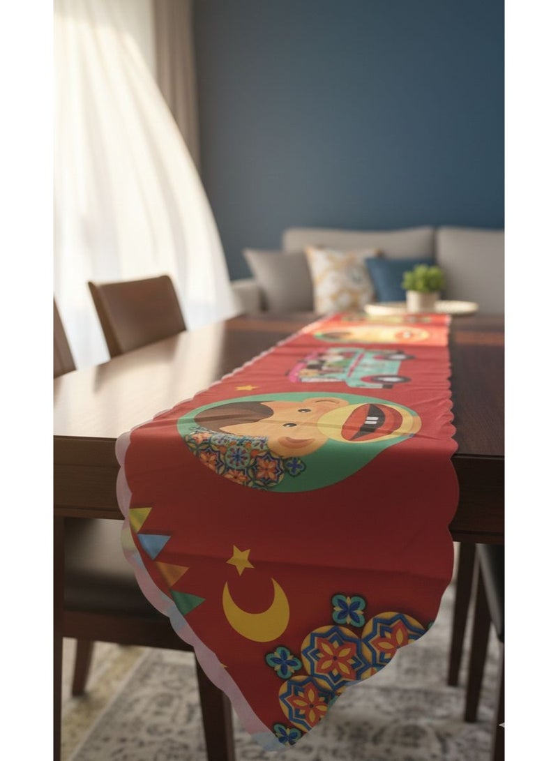 مفرش طاولة رانر رمضان خامة جوبلان بتصميم مميز مقاس 240*35 سم - Image 1