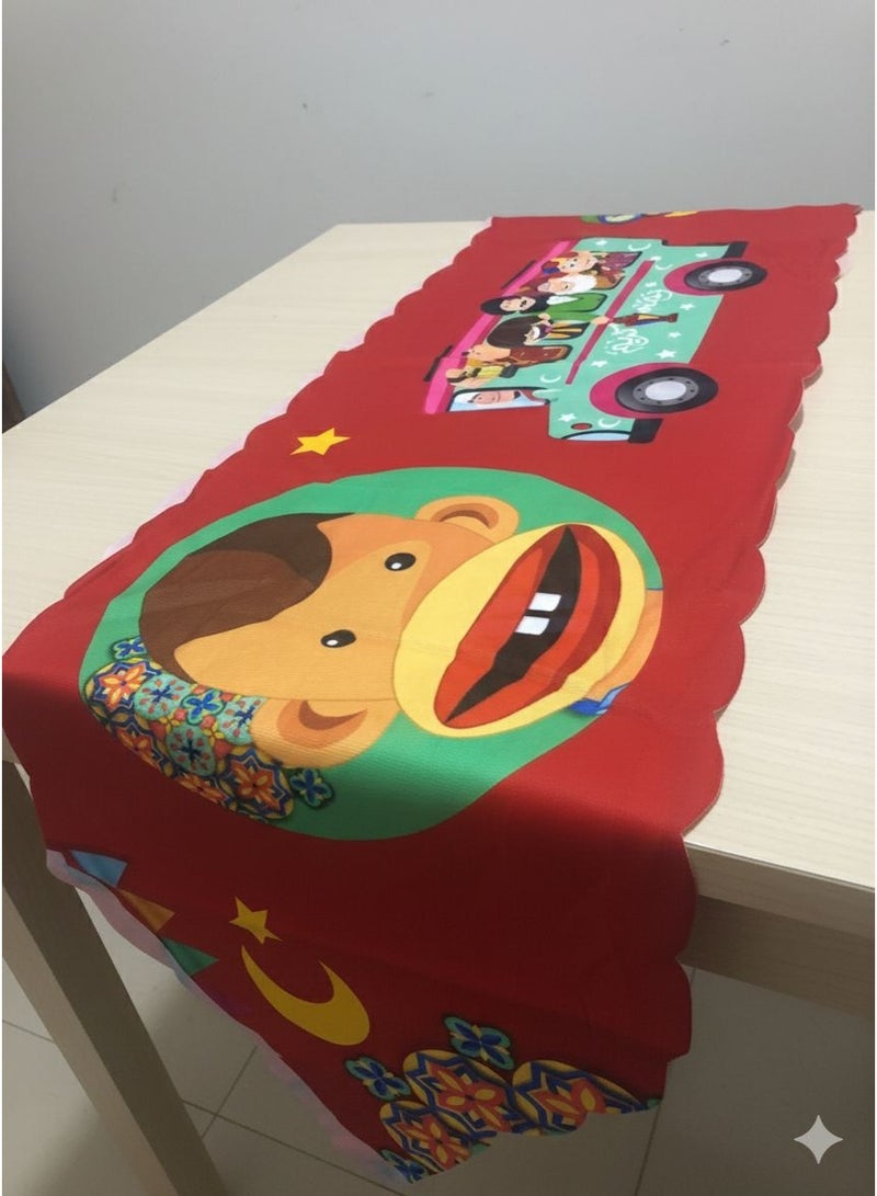 مفرش طاولة رانر رمضان خامة جوبلان بتصميم مميز مقاس 240*35 سم - Image 3