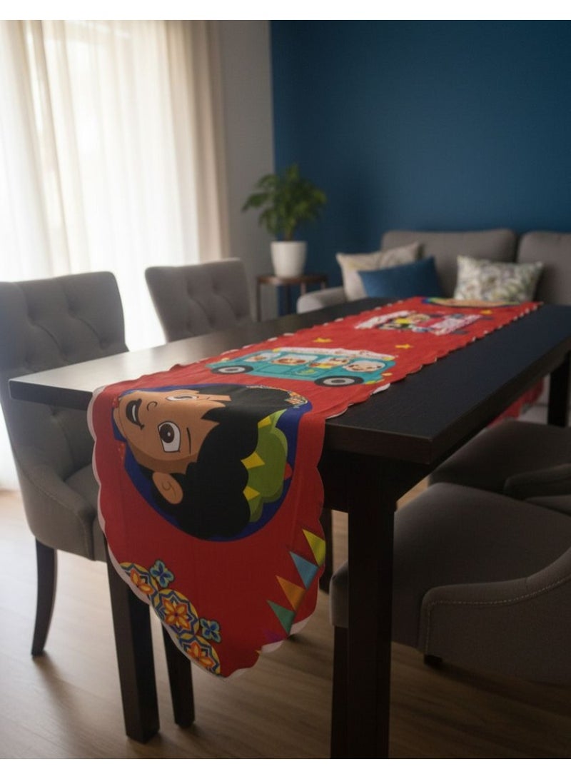 مفرش طاولة رانر رمضان خامة جوبلان بتصميم مميز مقاس 240*35 سم - Image 4