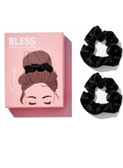 Bless Bless Hair Scrunchie Set Black 2 PCS 