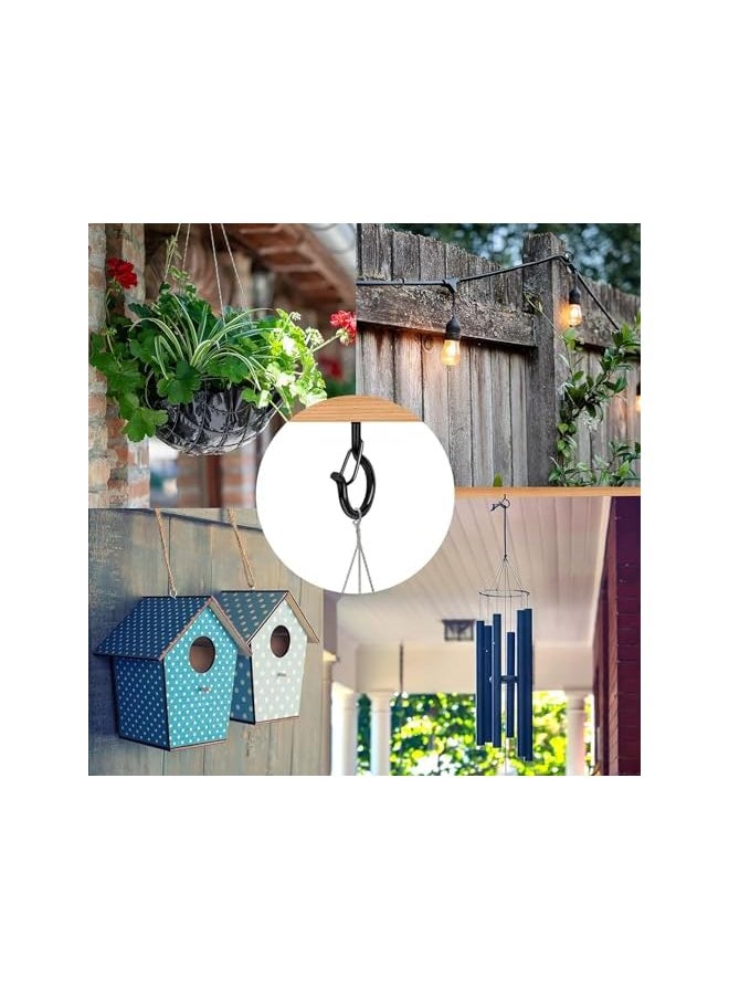 PROMASS promass 50 Pieces Q-Hanger Hook, 2.2 Inch Screw Hook, Safety Buckle Design Cup Eye Hook, for Hanging Patio Light, Plant, Wind Chime, with 1 Wing Nut Driver  - Image 2