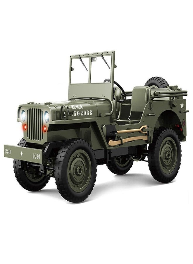 YIKESHU RC Rock Crawler 4x4 Remote Control Truck Off Road Military RC Car 1/10 Scale RTR All Terrain 2.4 GHz Fully Proportional Hobby RC Vehicle for Adult Age 15+ - Image 1