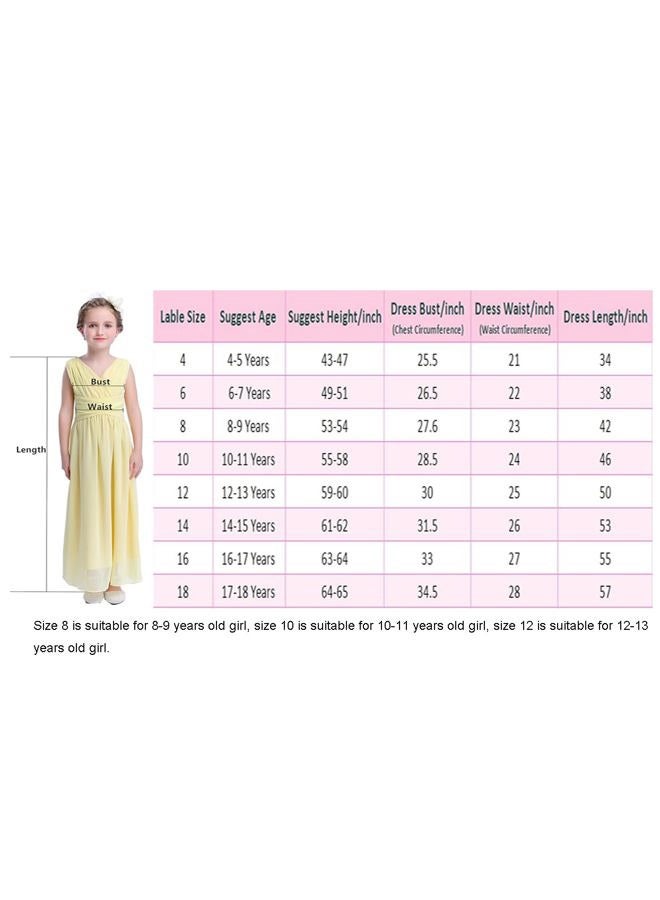 Happy Rose Juniors Long Bridesmaid Dress Party Dresses Flower Girl's Dress, Black, 10 - Image 2