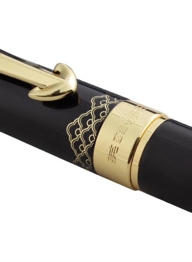 Hero Graduation Gift Pen Gift Box [Riding The Wind And Breaking The Waves Series] Iridium Gold Pen High-End Business Office National Tide Daily Writing Ink Set Black - Image 1