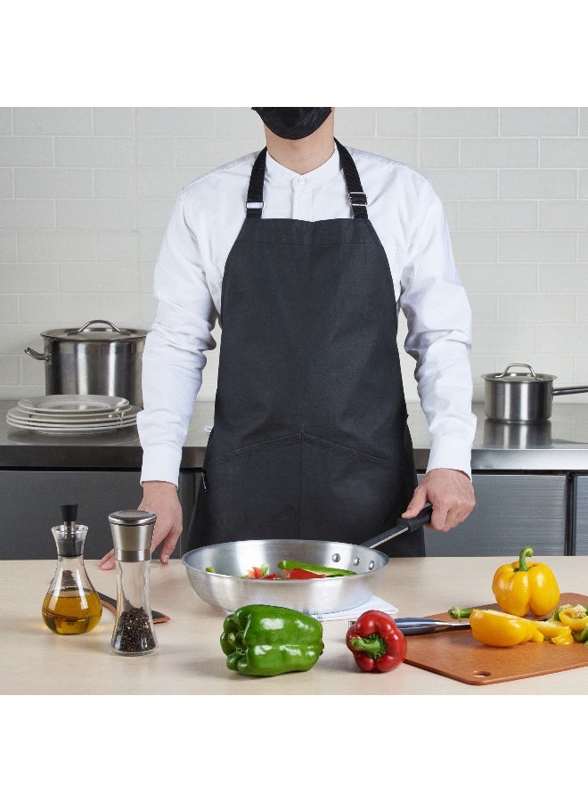 Restaurantware 32 x 26 Inch Cooking Apron, 1 Flame Retardant Chef Apron - Adjustable Neck Straps, For Men And Women, Black Cotton Kitchen Apron, Grill, Bake, Or Paint, Durable - Image 5