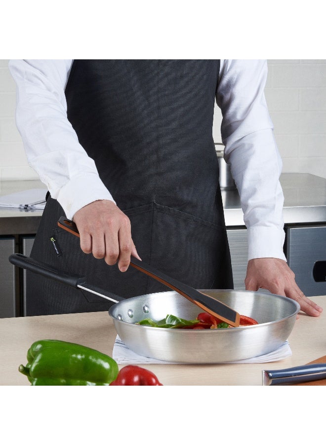 Restaurantware 32 x 26 Inch Cooking Apron, 1 Flame Retardant Chef Apron - Adjustable Neck Straps, For Men And Women, Black Cotton Kitchen Apron, Grill, Bake, Or Paint, Durable - Image 4