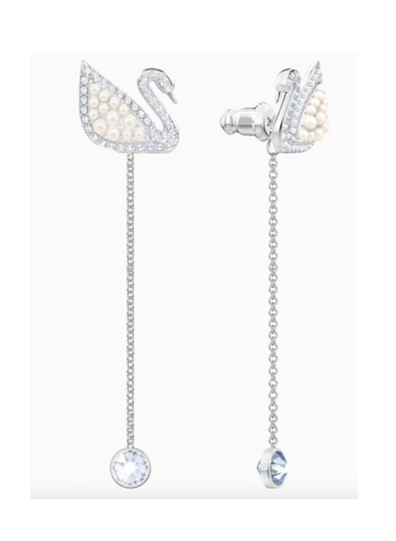 Swaro Swan Stone Studded Thread Earrings  - Image 3