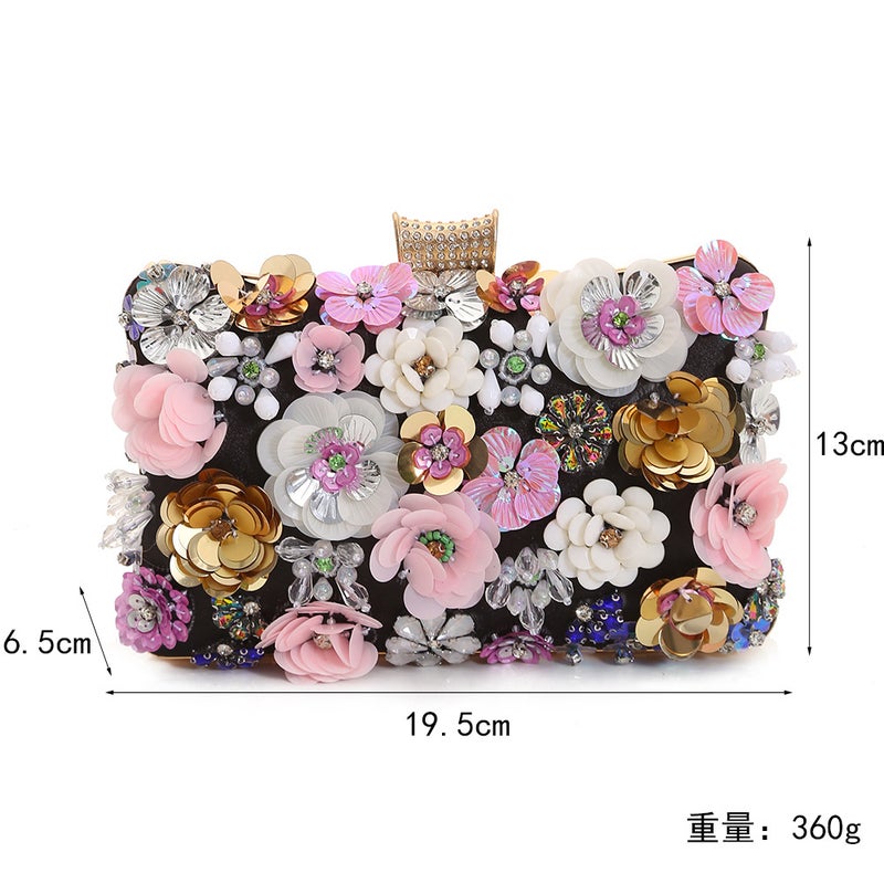 New High-End Flower Evening Bag Bridal Evening Bag Creative High-Value Flower Daofei Bag - Image 5