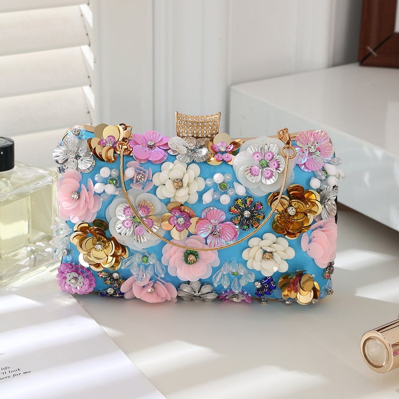 New High-End Flower Evening Bag Bridal Evening Bag Creative High-Value Flower Daofei Bag - Image 1