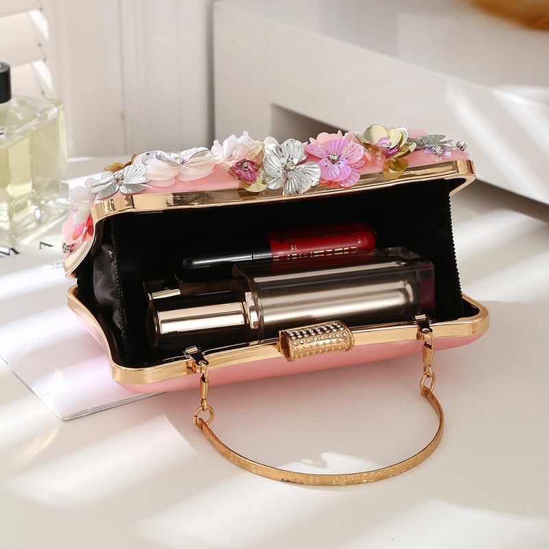 New High-End Flower Evening Bag Bridal Evening Bag Creative High-Value Flower Daofei Bag - Image 4