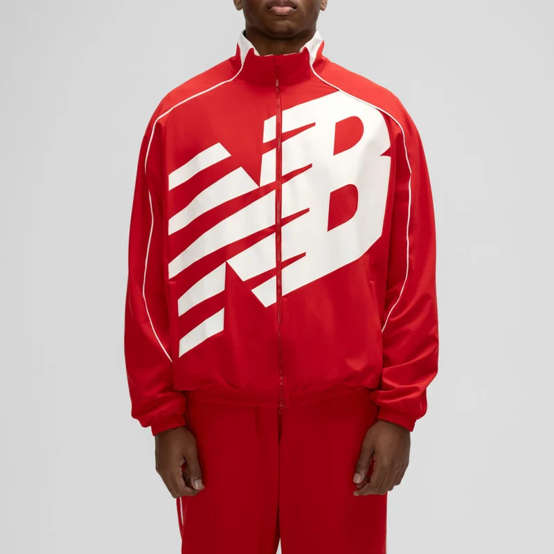 New Balance Men's Basketball Oversized Print Woven Jacket