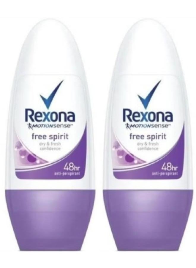 Rexona Two pieces Rexona Deodorant Free Spirit Roll For Women 50 ml  - Image 1