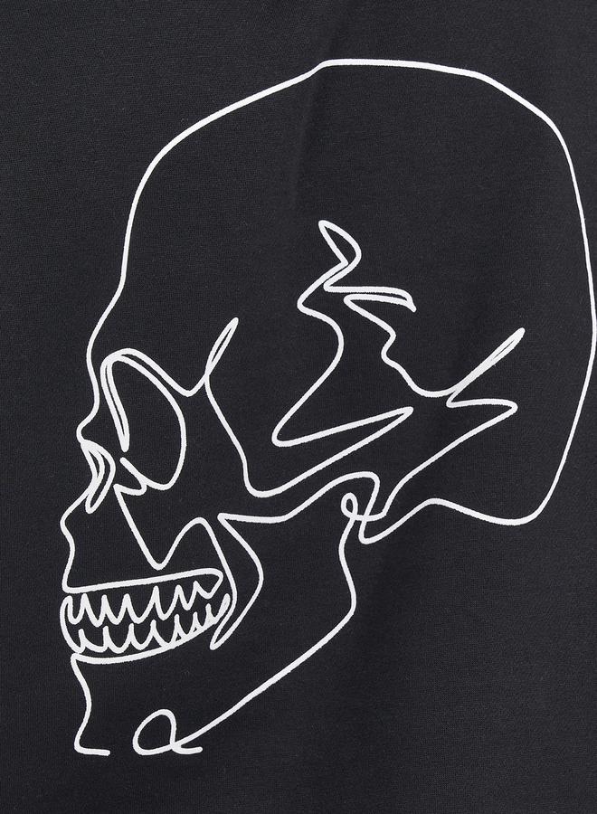 Styli Skull Back Print Heavyweight Oversized Hoodie - Image 4