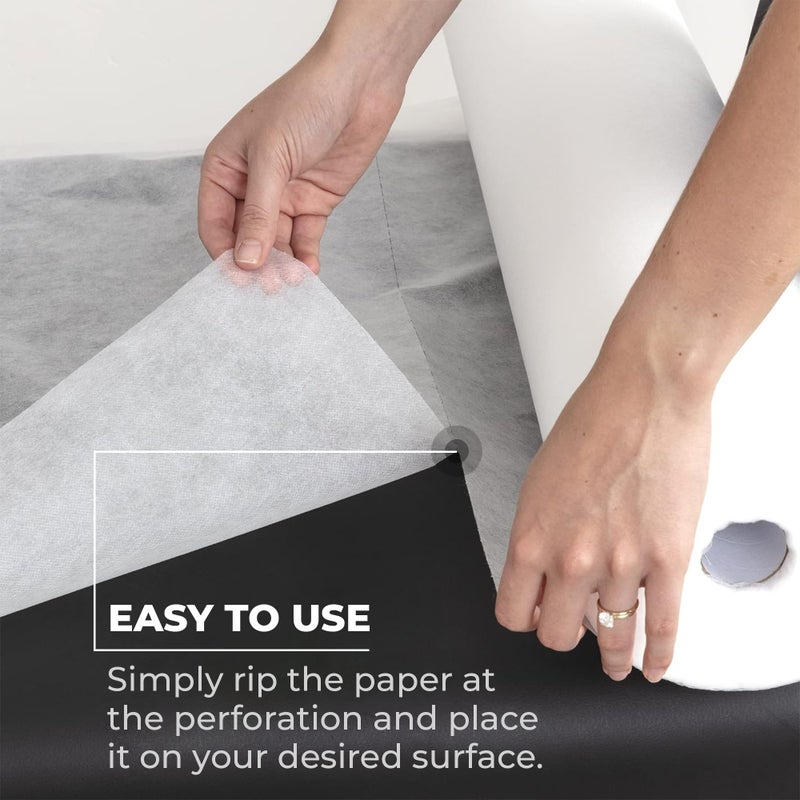 MASERTIO Disposable Massage Bed Cover - 60 Sheets Per Roll, Non-woven Disposable Material - Ideal for Spa, Massage Table, Tattoo, Waxing Table - No Crinkle Table Sheets - 31.5 x 71 Inches (1 Roll) - Image 5
