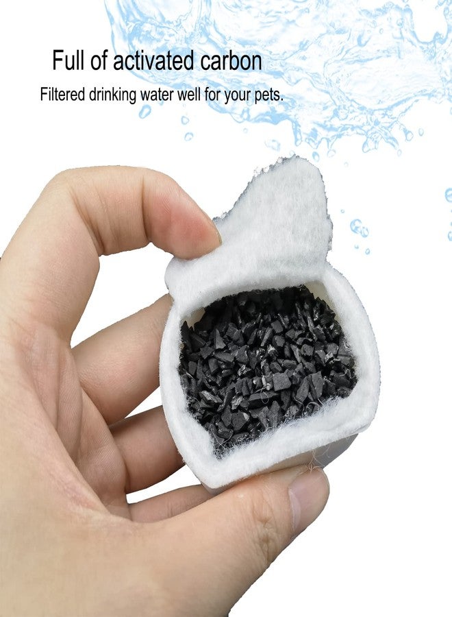 Ukulork 8 Pack Pet Fountain Filter Replacement,4 Carbon Filters and 4 Foam Pre-Filter Replacement Compatible with Multiple Pet Water Dispensers Water Bowl - Image 2