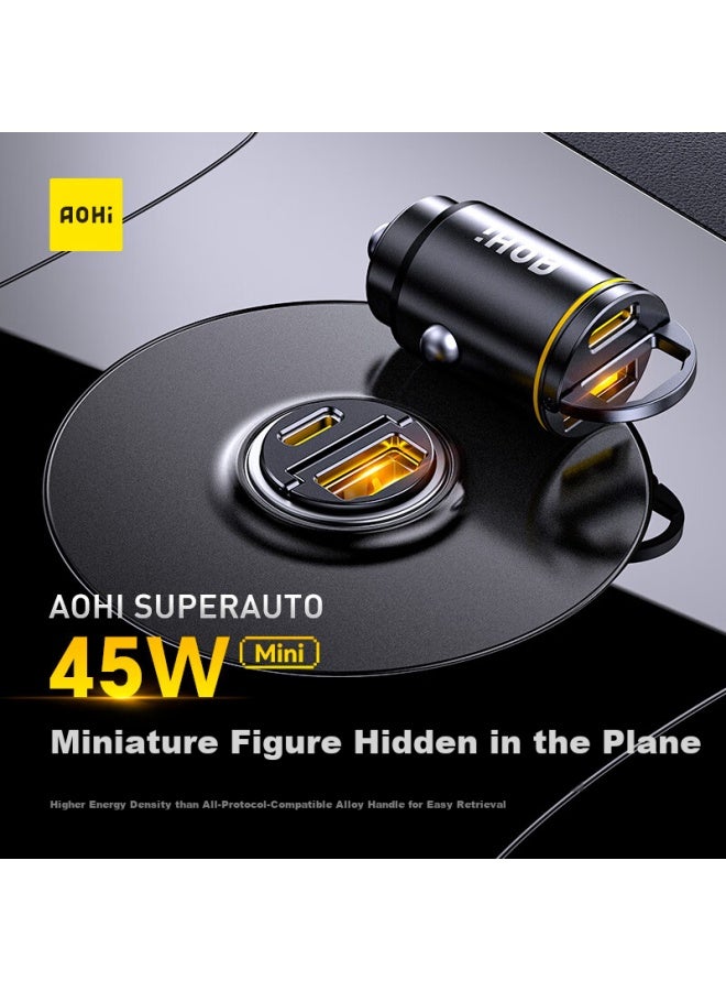 Aohi Car Charger, 45w ette Lighter Adapter, Apple Fast Charging Head, Car Power Converter - Image 1