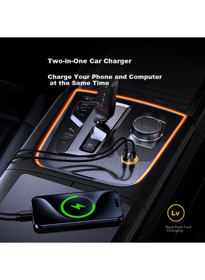 Aohi Car Charger, 45w ette Lighter Adapter, Apple Fast Charging Head, Car Power Converter - Image 3