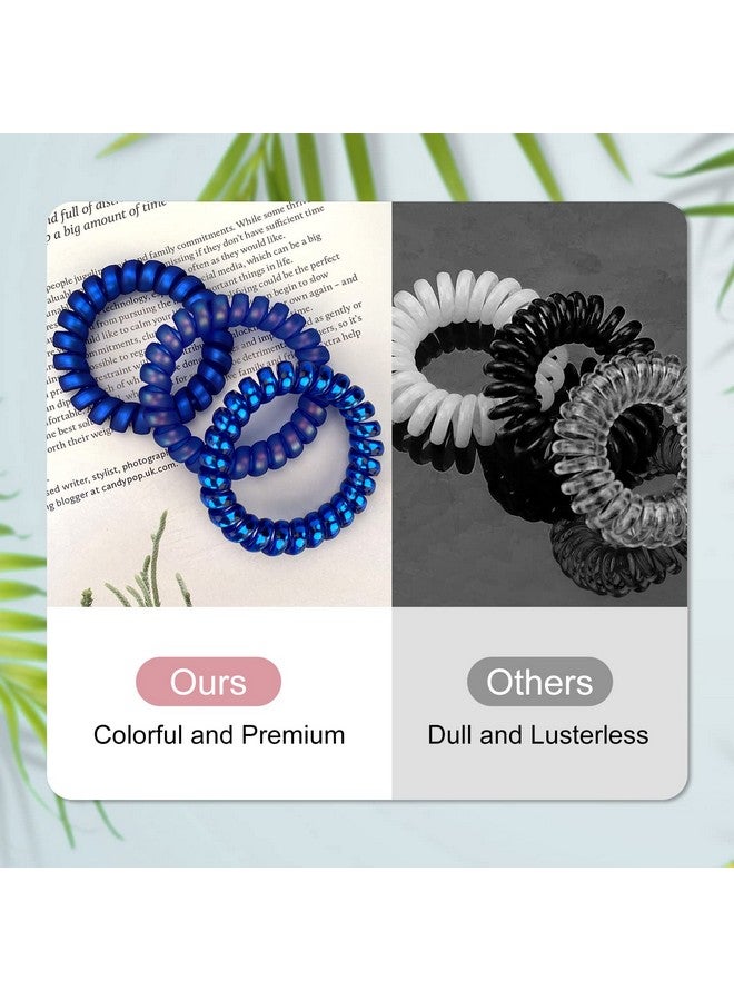 JessLab Spiral Hair Ties 10 Pcs Traceless Phone Cord Hair Ties Plastic Coil Hair Ties Ponytail Holders Nodamage Hair Accessory For Girls Women Ladies Color Assorted Set 10  - Image 3