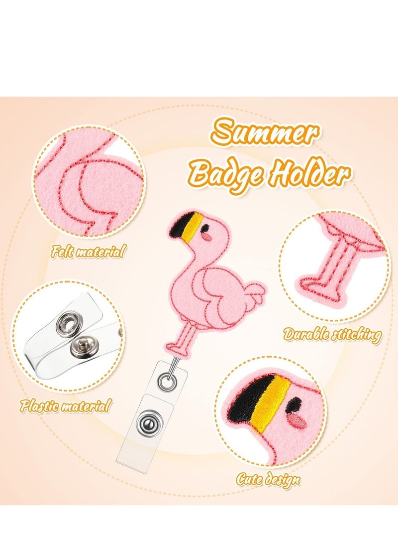 Y&D Felt Badge Reel Holder, 6 Pieces Retractable Holder Name ID Reels Funny Cute with Swivel Alligator Clip for School Nurse Doctor Teacher Office Worker  - Image 5