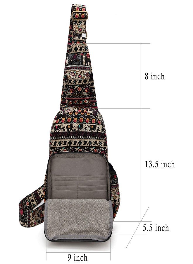 Coton Pose MIANZI Women Sling Bag Outdoor Sport Canvas Large capacity Crossbody Shoulder Fashion Backpack (red) - Image 2