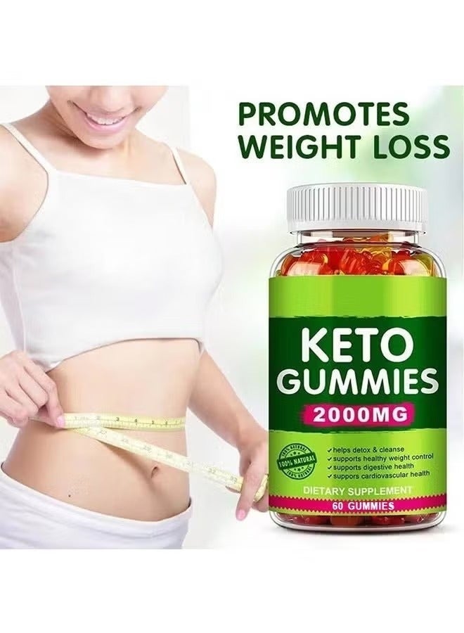 كيتو خل التفاح وحلوى الكيتو، 60 قطعة، 2000 ملغ، يعزز فقدان الوزن، وينظم الوظائف البدنية والصحة، ويعزز الذاكرة، وحلوى البروبيوتيك - Image 4