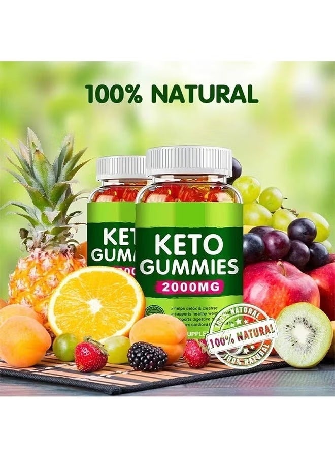 كيتو خل التفاح وحلوى الكيتو، 60 قطعة، 2000 ملغ، يعزز فقدان الوزن، وينظم الوظائف البدنية والصحة، ويعزز الذاكرة، وحلوى البروبيوتيك - Image 5