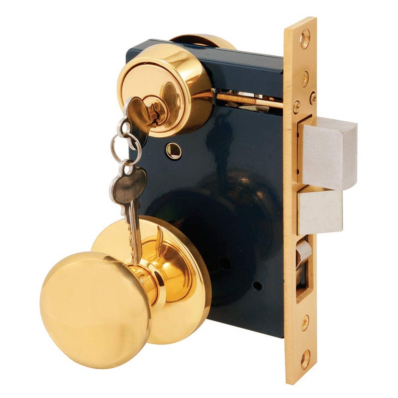 PrimeLine SE 27570 212 in Backset Entrance Mortise Lockset Wrought Solid Brass Left Handed Single Pack