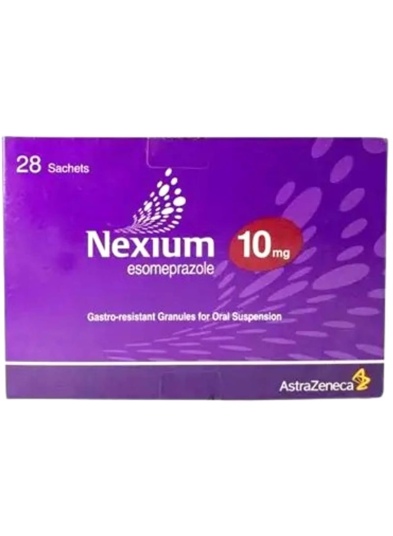 نكسيوم أكياس نيكسيوم 10 مجم (28) - إيسوميبرازول للارتجاع الحمضي وتخفيف ارتجاع المريء - Image 2